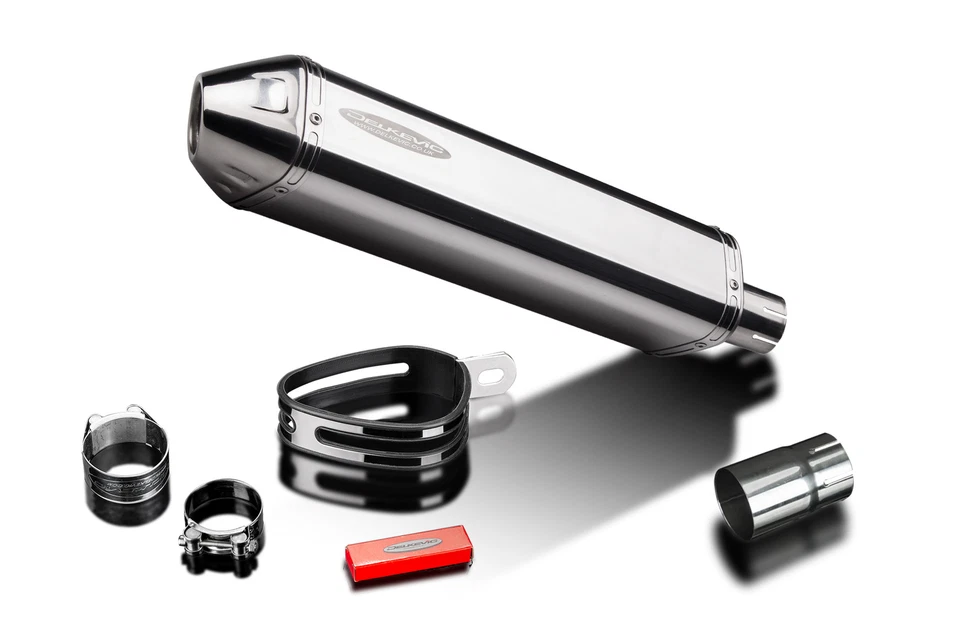 Silenciador de escape de acero inoxidable triovalado Yamaha YZF-R6 2006-2017 Delkevic Slip On 17" Foto 4 de 4