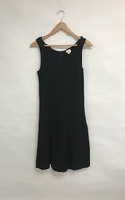 MERONA SLEEVELESS LITTLE BLACK DRESS PRINCESS SEAMS A-LINE KNIT SIZE SMALL