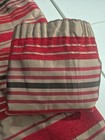 Modern extra wide used curtains 152x85 in red & brown stripes