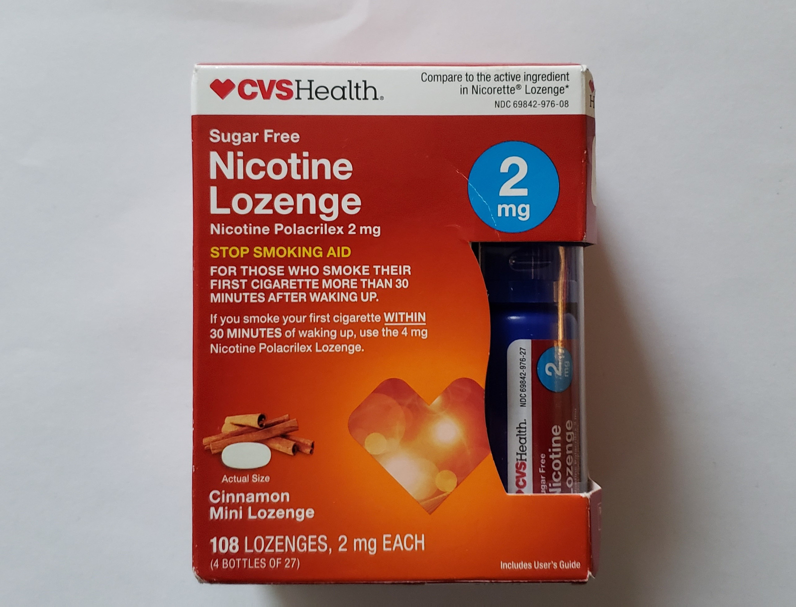 CVS Nicotine Mini Lozenge 108 Count Cinnamon 2mg Sugar Free 03/2025 eBay
