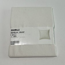 IKEA GURLI Cushion Pillow Cover Square 20X20 Ivory Cream 100 Cotton NEW