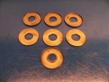 7x Arandelas inferiores de válvula de motor de avión ligero Continental 0-470 / 0-520. USADO.