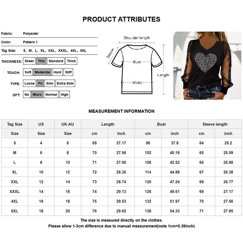 Plus Size Women Shiny Glitter Mesh Sheer Long Sleeve Top Ladies T Shirt Pullover - Picture 2 of 7