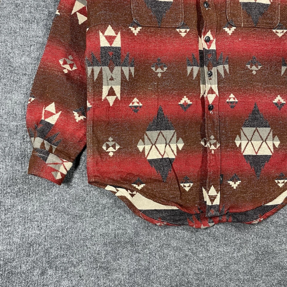 VINTAGE Ralph Lauren RRL Double RL Jacquard Work Shirt Large Southwestern Aztec - Image 4 of 4