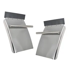 Stainless Steel 24″X27″ Quarter Fender For Semi Truck Freightliner Peterbilt VNL