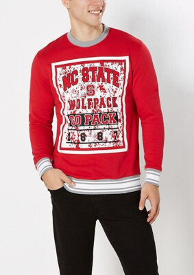 NORTH CAROLINA STATE WOLFPACK NCAA GO PACK 1887 SPLATTERED SWEATSHIRT LARGE
