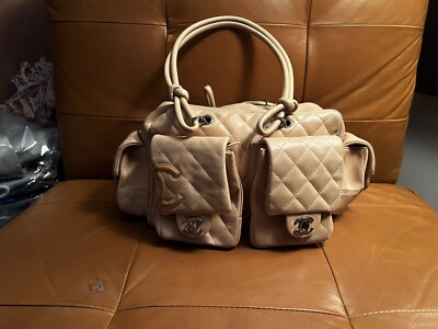 Chanel Cambon Multipocket Reporter Bag Quilted Lambskin Small