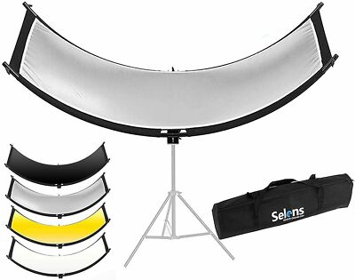 #ad #ad Selens 4 In 1 Curved Reflector Portrait Light Studio Photography Diffuser Photo $62.99
