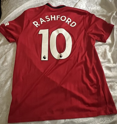 Marcus Rashford ADIDAS Manchester United Shirt LARGE 10# Offical Jersey 2019/20 - Foto 10 di 18
