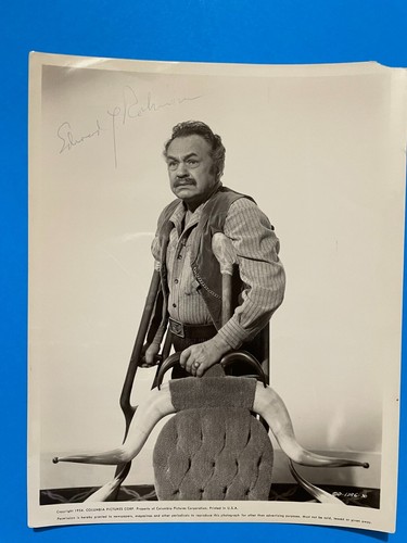 Photo 8 x 10 photos Columbia signée Edward G. Robinson 1954 #2