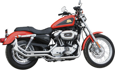 PAUGHCO - 7193SBS - 1-3/4'' Side-by-Side Upsweep Fishtail Exhaust System for Harl