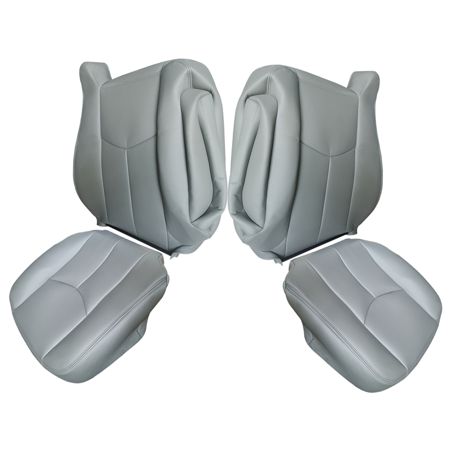 For 2003-2006 Chevy Silverado GMC Sierra Front leather Seat Cover Pewter Gray 92