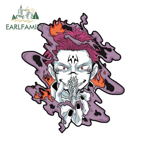 EARLFAMILY 5.1" Ryomen Sukuna Cool Anime Car Decals Personality Vinyl Stickers - Picture 2 of 2