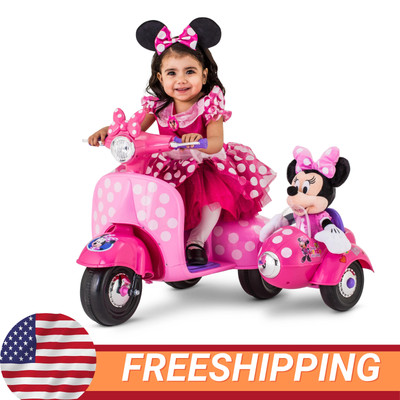 6-Volt Minnie Mouse Happy Scooter Sidecar Toy Ride-On Helpers Kid Trax Toddlers 38675163065 | eBay