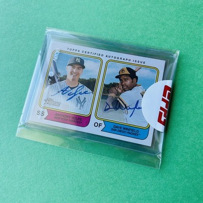 2023 Topps Heritage Real One Dual Auto RODA-VW Anthony Volpe Dave Winfield /25