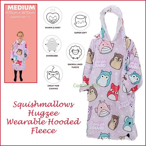 Squishmallow Hugzee Hooded Fleece MEDIUM Oversized Loungewear 7 -12 yrs NEW - Picture 21 of 24