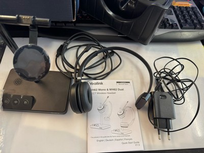 Yealink WH62 Mono DECT Wireless Headset UC, schwarz in der OVP !
