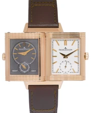 Jaeger LeCoultre Reverso Tribute Duoface 18k Rose Gold Manual Watch Q3902420
