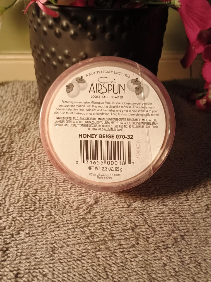 Coty Airspun ORIGINAL Loose Face Powder HONEY BEIGE Light Peach Tone 070-32 NIP - Image 2 of 2