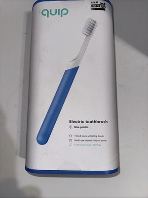 QUIP Blue Plastic Electric Toothbrush Sonic Vibrating Sealed
