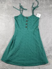 Arizona Jeans Co Green Spaghetti Tie Strap Dress Size Small New