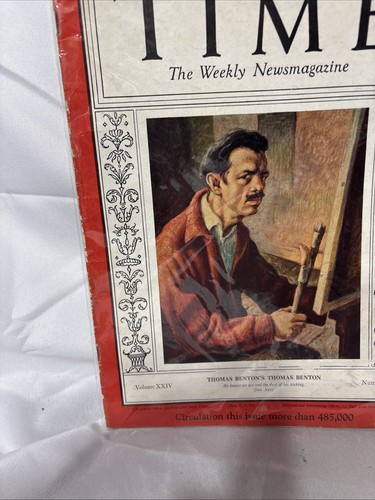 VTG Time Magazine Ephemera, Dec. 26 1934 Issue, Rare, Thomas Benton’s Thomas Be - Picture 5 of 22