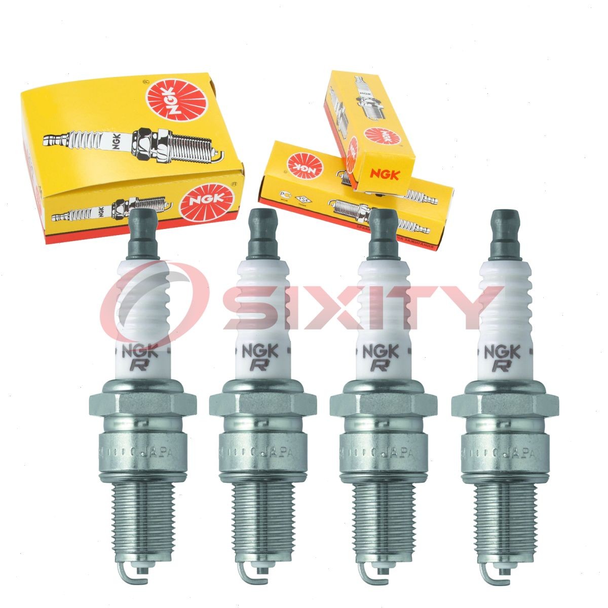 4 pcs NGK Standard Spark Plugs for 1983-1984 Toyota Starlet 1.3L L4 - Engine wv