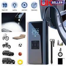 Car Tyre Inflator Cordless Digital USB Rechargeable Tire Air Compressor Pump UK