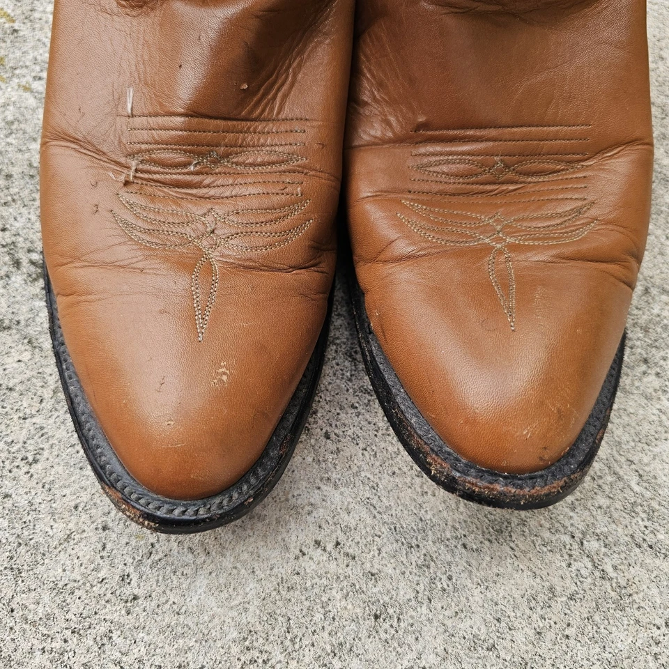 Botas de Vaquero Anderson Bean Para Hombres Western Negras Tostadas Talla 11 Diseño Retro Raras Foto 4 de 4