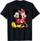 Disney Mickey And Minnie Mouse Couple Black T-Shirt