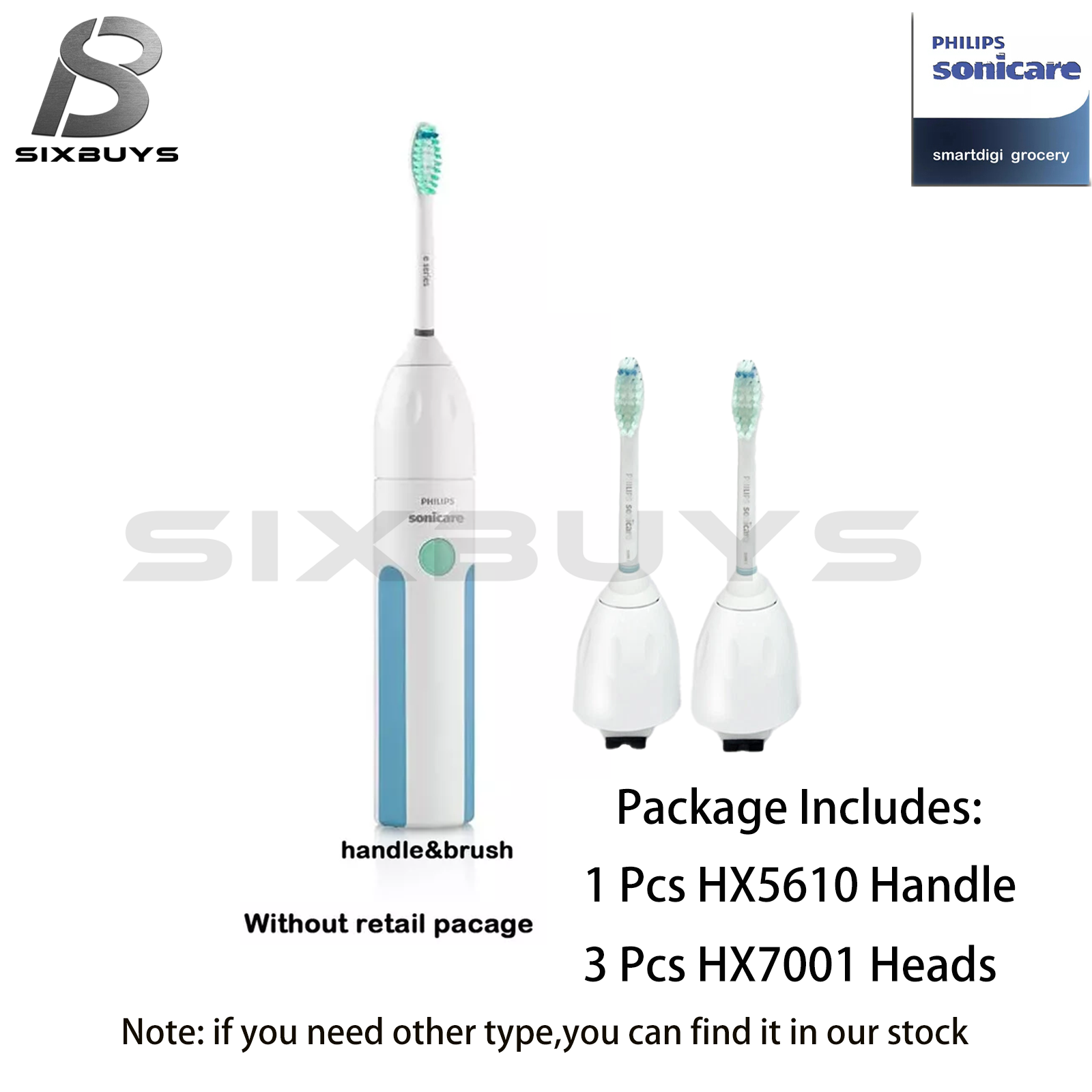 Philips Sonicare E-Series Essence Electric Toothbrush Handle HX5610/11 w/ 2 Head