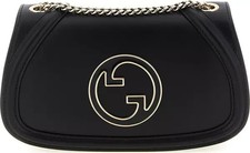 Gucci Blondie Medium Black Calfskin Leather S...