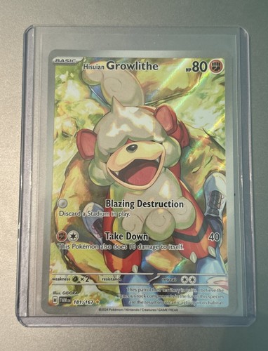 Hisuian Growlithe(181/167) Twilight Masquerade Illustration Rare - 第 1/2 張圖片