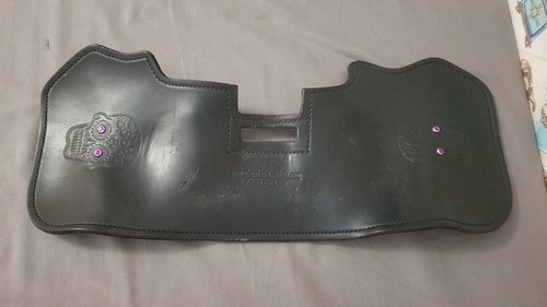 Indian Touring Captain Itch Black Leather Heat Shield With Skull Harley Davidson