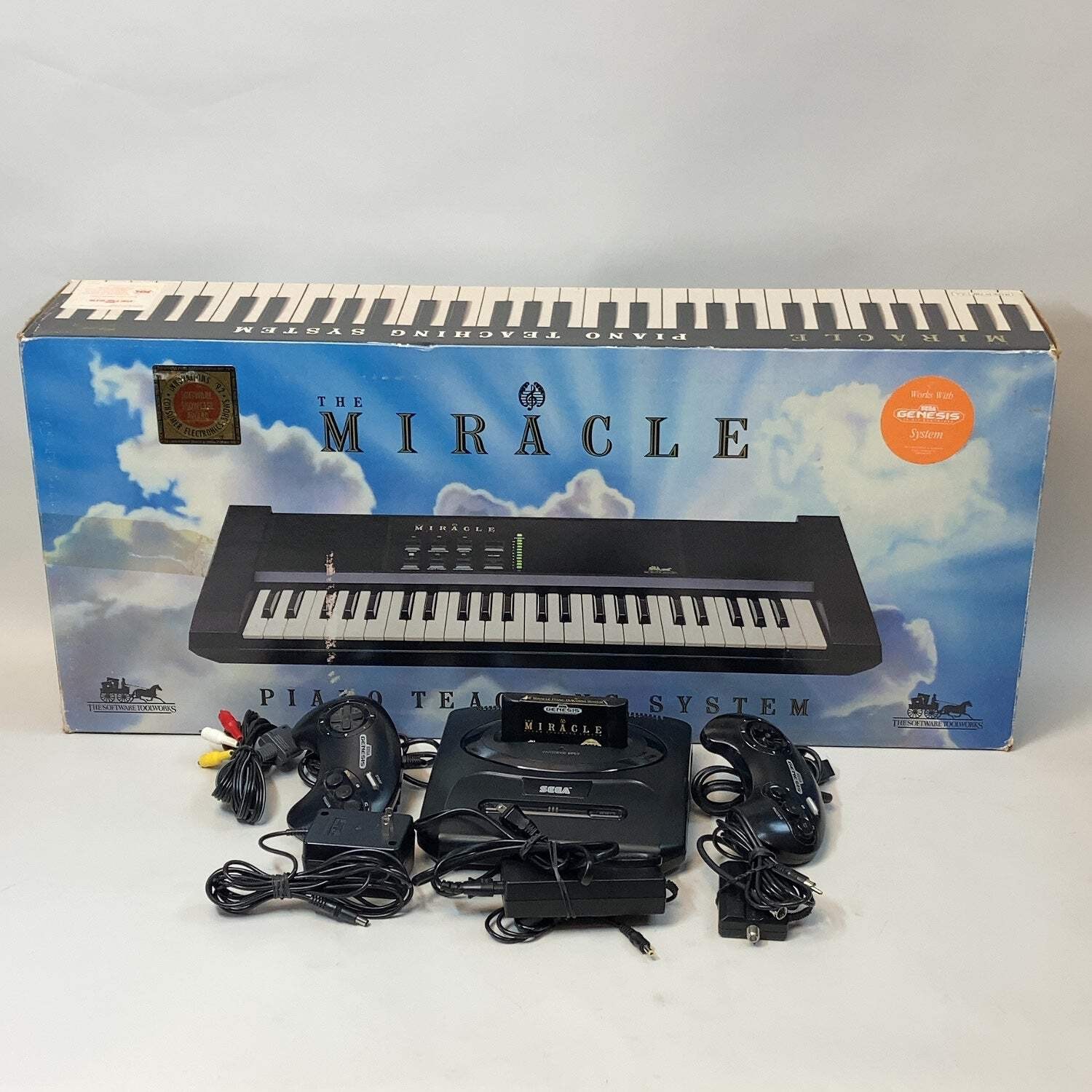 Software Toolworks Miracle Piano Teaching System Black With Sega Genesis Model 2