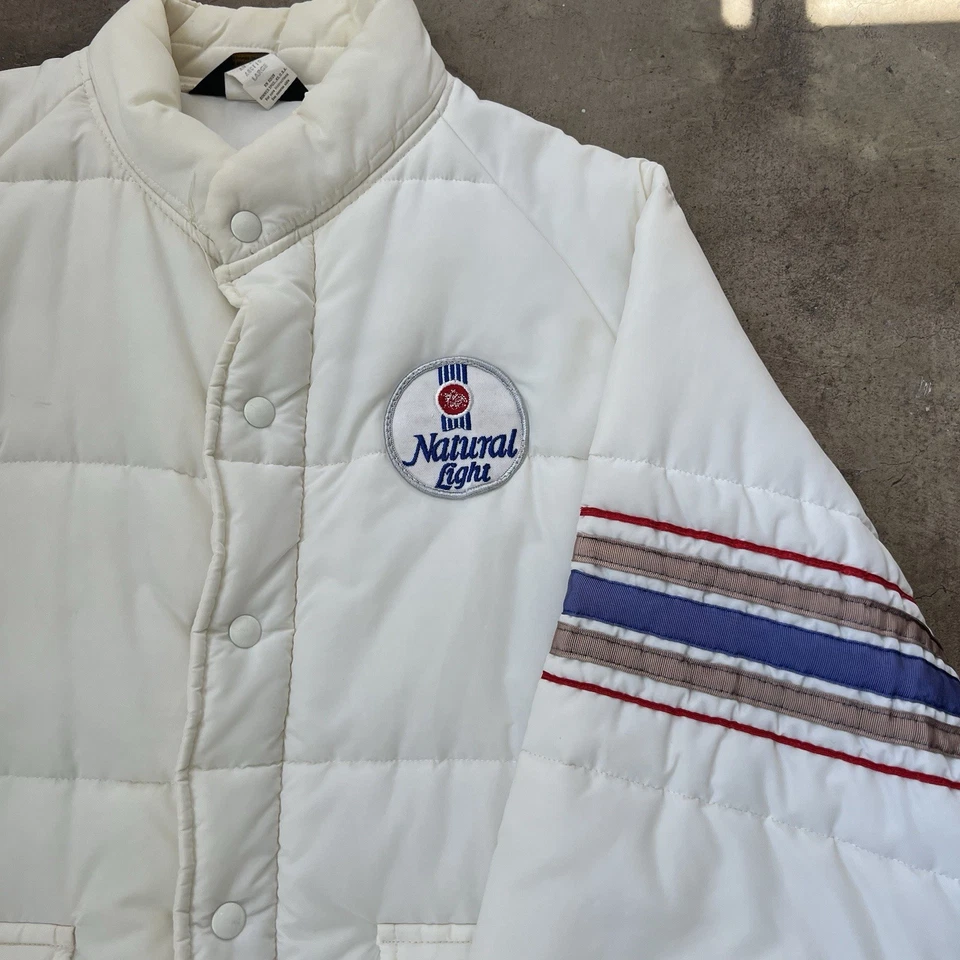 Vintage 70s natural light beer winter jacket Large swingster vtg outdoors - Image 2 of 4