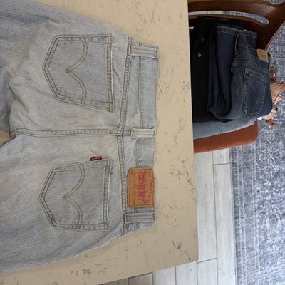 Levi s 504 Slouch Straight 9M Lite Blue Y2K Vintage Aesthetic Looks New