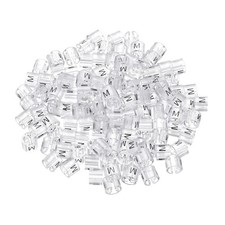 Clothes Hanger Marker M Size Tag Fit 3mm Rod Transparent, Pack of 150