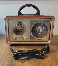 PRUNUS J-110 Vintage Radio FM AM SW Bluetooth USB AUX Retro Wood - Tested Works