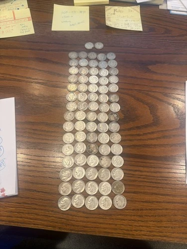 Bulk Lot of 77 Silver Roosevelt Dimes  US Face value $7.70