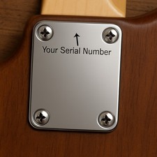 Free Engraved Neck Plate for Fender with Your Choice of a CUSTOM SERIAL NUMBER