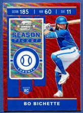 2020 Chronicles Contenders Optic Bo Bichette Ruby Wave Prizm Rookie #1 162/199