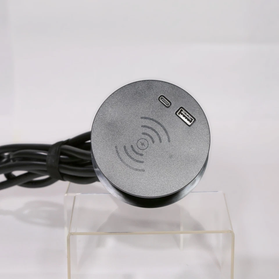 Cargador inalámbrico de escritorio ojal, con puertos de carga USB 15W; 80mm - DIFÍCIL DE ENCONTRAR Foto 2 de 4