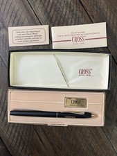 Cross Classic Black 2505 Selectip Rolling Ball Pen w/Box, Papers, Refill CRYOVAC