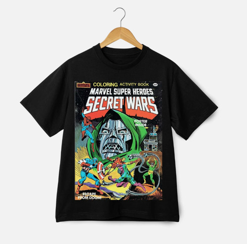 Marvel Secret Wars T-Shirt - Doctor Doom Superhero Comic Graphic Tee