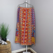 Vintage Handmade Cotton Maxi Skirt Multicolor Patchwork No Size
