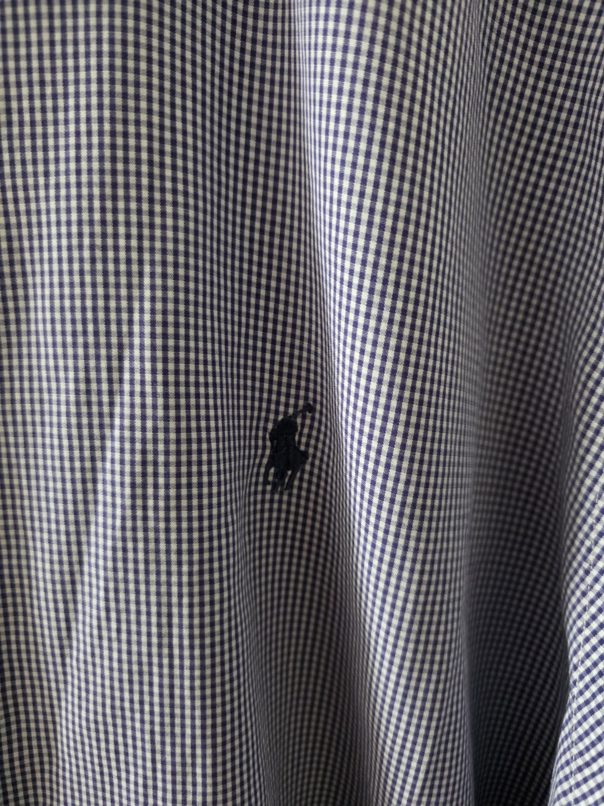 Ralph Lauren Yarmouth Men's Purple & White Check Long-Sleeve Shirt Size UK XL image 2