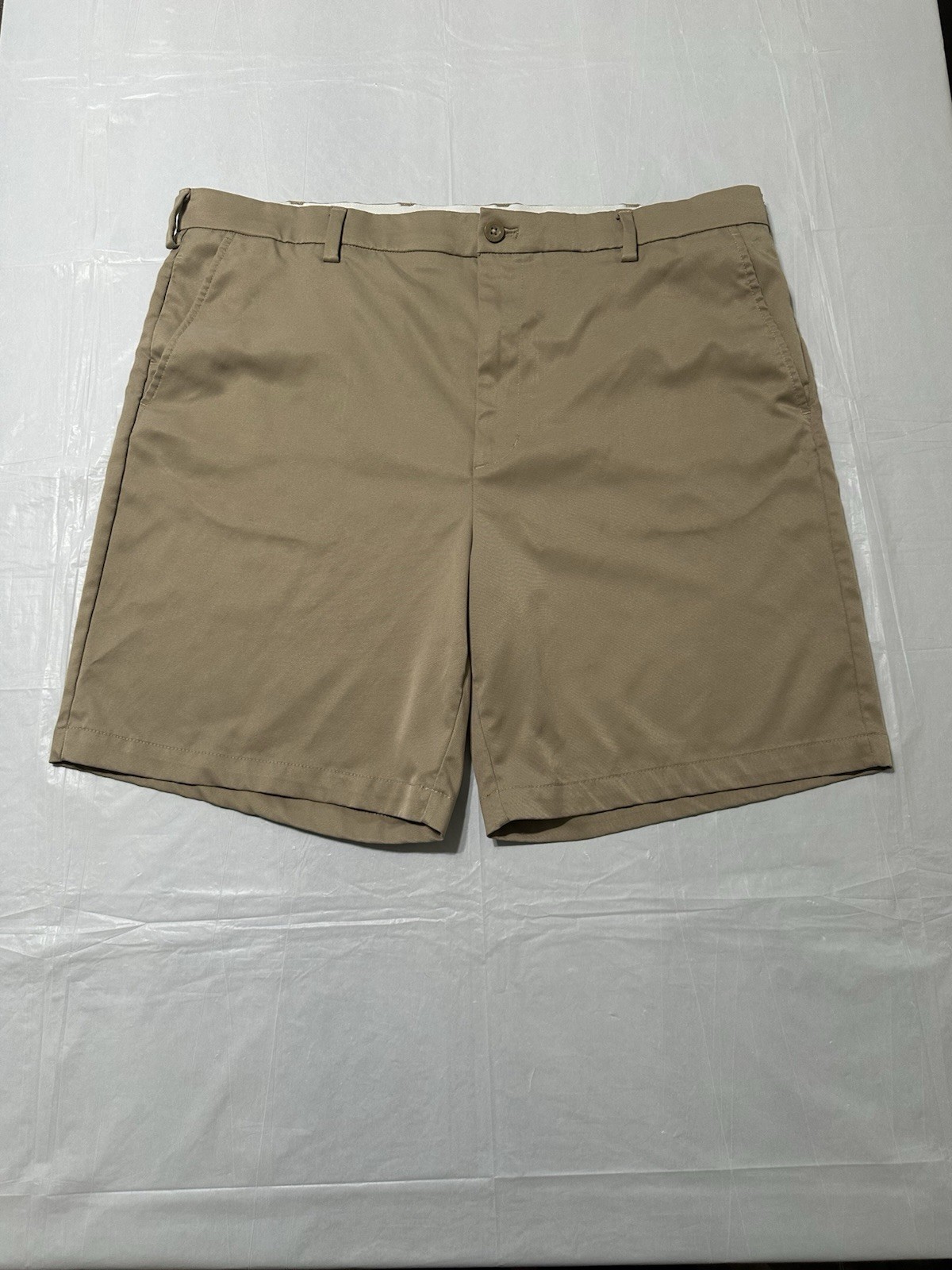 Amazon Essentials Men's Beige Flat Front Shorts C… - image 1