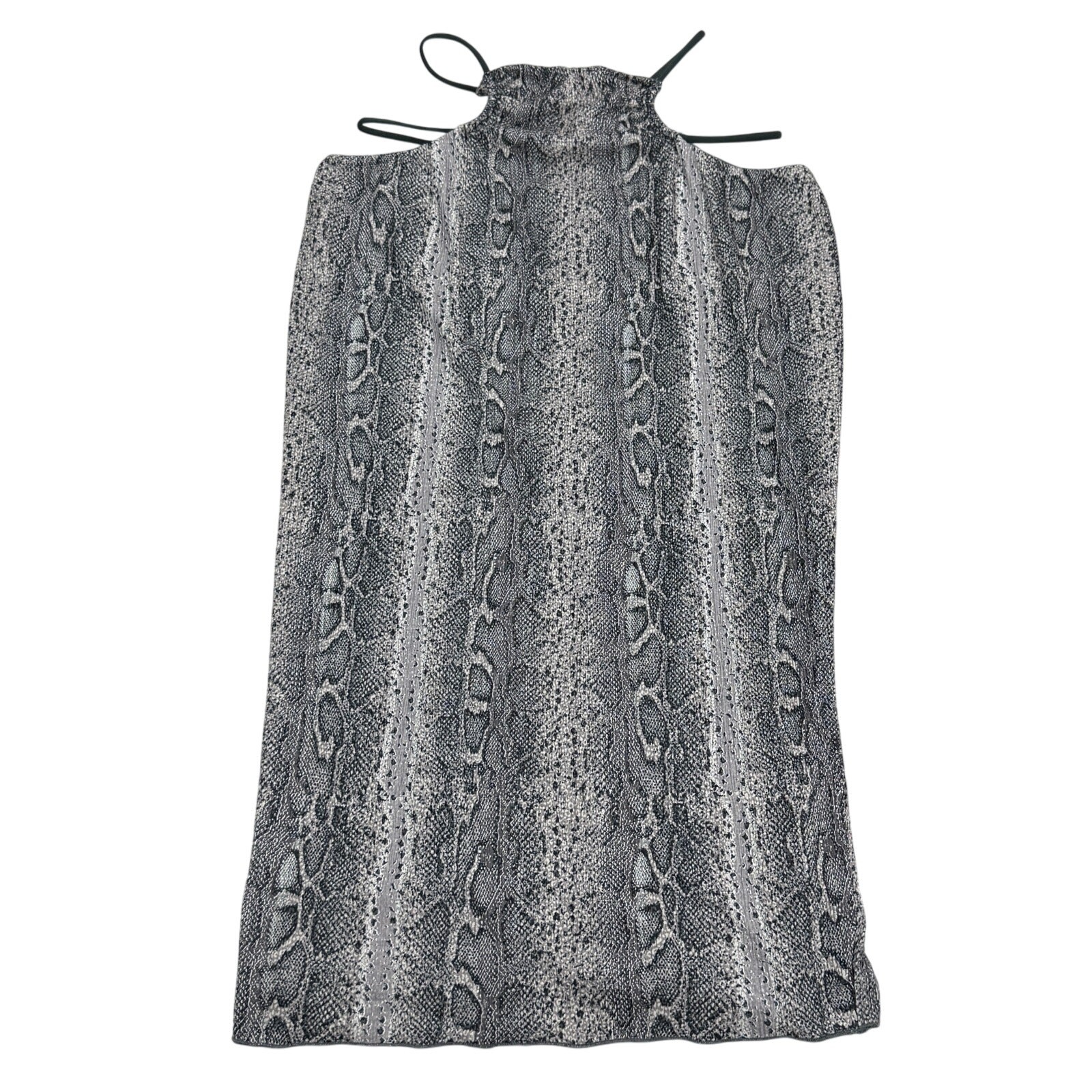 NWT CAMILA COELHO Glaucia Midi Skirt Size Small In Gray Snake
