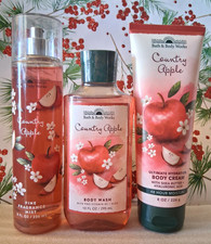 Bath  Body Works Country Apple 3 Pcs -Body Wash, Body Cream, Fragrance Mist-